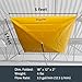 Justrite Ceiling Leak Diverter Tarp with Hose Connection and Corner Grommets, 5' x 5' Puncture-Resistant and Watertight PVC-Coated Fabric, for Temporary Leak Fix, Made in The USA, Yellow, 28300