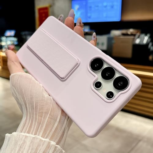 Coque Galaxy S25 Edge violette avec bracelet support pour vidéos et trajets