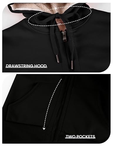 PUWEI Women's Winter Warm Fleece Jackets Thick Sherpa Lined Zip up Hoodies Heavyweight Sweatshirt Coat4