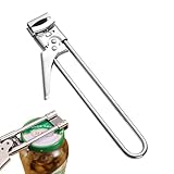 BDEPSTR Apriscatole Manuale Regolabile in Acciaio Inossidabile - Multifunzione Apribarattoli Vetro & Apri Lattine - Ideale per Anziani, Donne, Bambini e Persone con Artrite - 1 Pezzo