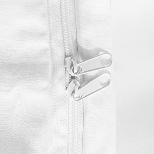 Image of NTBAY Queen Duvet Cover Set, 1 Duvet Cover and 2 Pillow Shams, Soft Brushed Microfiber Comforter Cover with Zipper Closure, White