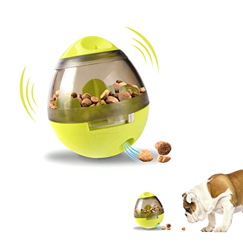 Hundespielzeug-Ball, ungiftig, bissfest, Spielzeug-Ball für Haustiere, Hunde, Welpen, Katzen, Hundefutter, Leckerlis, Kauen, Zahnreinigungsball, Trainingsspiel, IQ-Trainingsball (grün) Cover