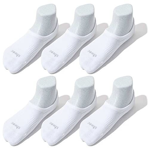 Image of SHEEC No Show Active Socks for Women - High Cut Liner for Sneakers and Boat Shoes - Non-Slip Invisible with Snug Fit - Thin, Breathable, Durable Design White - Small 6 Pairs N.V