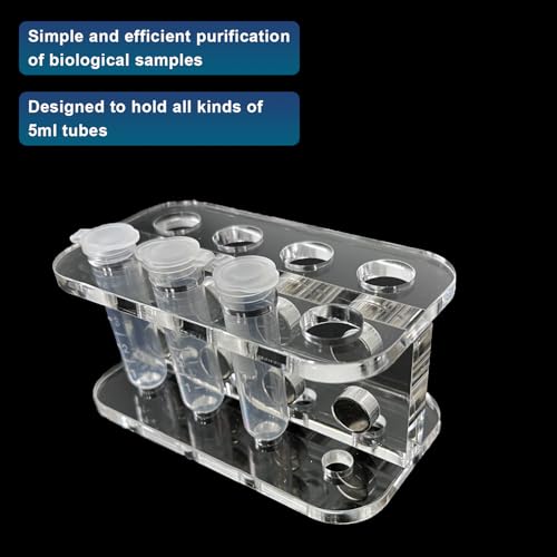Image of Magnetic Rack Separator for DNA, RNA or proteins Purification, Made for 5ml centrifuge Tubes, 8-Wells