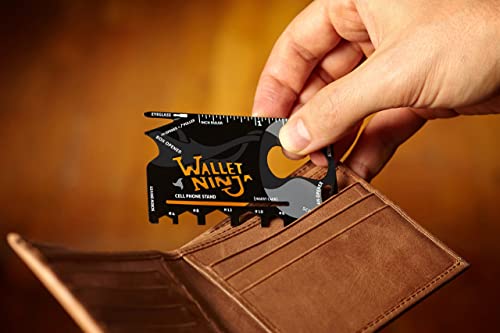 Wallet Ninja Multitool Card – 18 In 1 Credit Card Size Multi-Tool For Quick Repairs, Edc Survival Gear, Bottle Opener, Camping – Cool Gadget And Stocking Stuffer – Black (3) #TOP2
