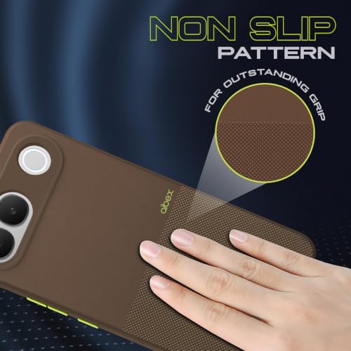 Image of AIBEX Premium Back Cover Case Compatible for vivo S2 5G | Scratch & Drop Tested Shockproof Matte Texture Case with Soft Microfibre Lining | Slim Fit Cover Anti-Scratch - Brown