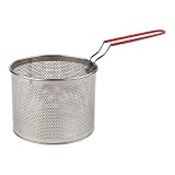 BEAZOOM Cesta grande de acero inoxidable para pasta, vaporizador de verduras de 787 pulgadas con mango extraíble, espaguetis, ramen, huevos y albóndigas en macetas medianas