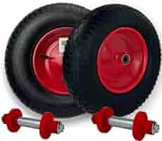 2 Schubkarrenräder Mit Achse - PU-Vollgummi 4.80/4 Produktbild-Vorschau 8