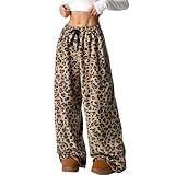 FACILE À ASSORTIR: Le bas de pyjama imprimé léopard pour femme peut être associé sans effort avec un haut de pyjama, ou mélangé avec un t-shirt surdimensionné décontracté. Qu'il soit porté avec un débardeur court ou un haut à manches longues, ce pantalon de détente pour femme s'adapte parfaitement.