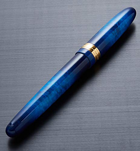 Xezo Phantom Stardust Fine Rollerball Brass Pen, Individually Numbered, Screw-On Cap, 18-Karat Gold Plated (Phantom 500 Star Dust R), Blue, Gold, Black #TOP3