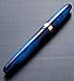 Xezo Phantom Stardust Fine Rollerball Brass Pen, Individually Numbered, Screw-On Cap, 18-Karat Gold Plated (Phantom 500 Star Dust R), Blue, Gold, Black