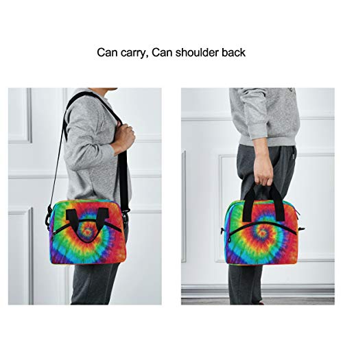 Uoyo Lunch Bag Abstract Swirl Tie Dye Lunchbox Organizer Insulated Waterproof Men Women Tote Cooler Handbag Adjustable Shoulder Strap For Kids Girls Boys School Office Picnic #TOP4