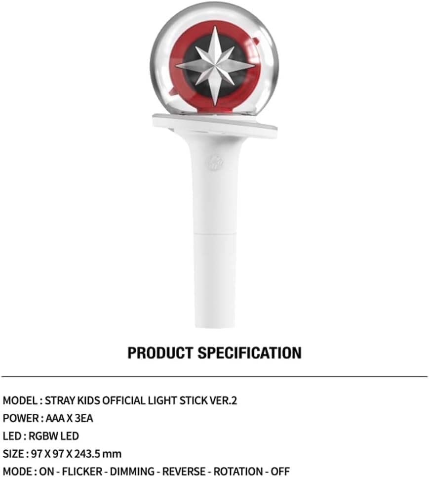 VGYGLS Stray Kids Official Lightstick VER.2 with 55pcs ATE