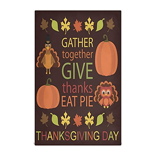 Thanksgiving Day Turkey Pumpkin Dish Towel Cloth Sunflower Maple Leaves Fall Kitchen Bath Hand Towels 18X28 In Super Absorbent Lint Free Cleaning Cloths Tea Bar Soft Towel Kitchen Accessories Set Of 1 #TOP14