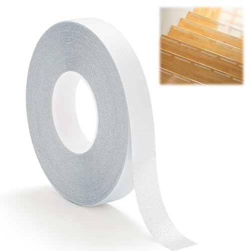 LuminaryLair Ruban antidérapant transparent 20 m x 2 cm, adhésif pour escaliers et marches, imperméable, coupable, adapté pour l'intérieur et l'extérieur