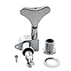 Musiclily Basic 4-in-line Geschlossene Bass Mechaniken Tuners Tuning Pegs Machine Heads Set für 4-Saiter E-Bass, Chrom