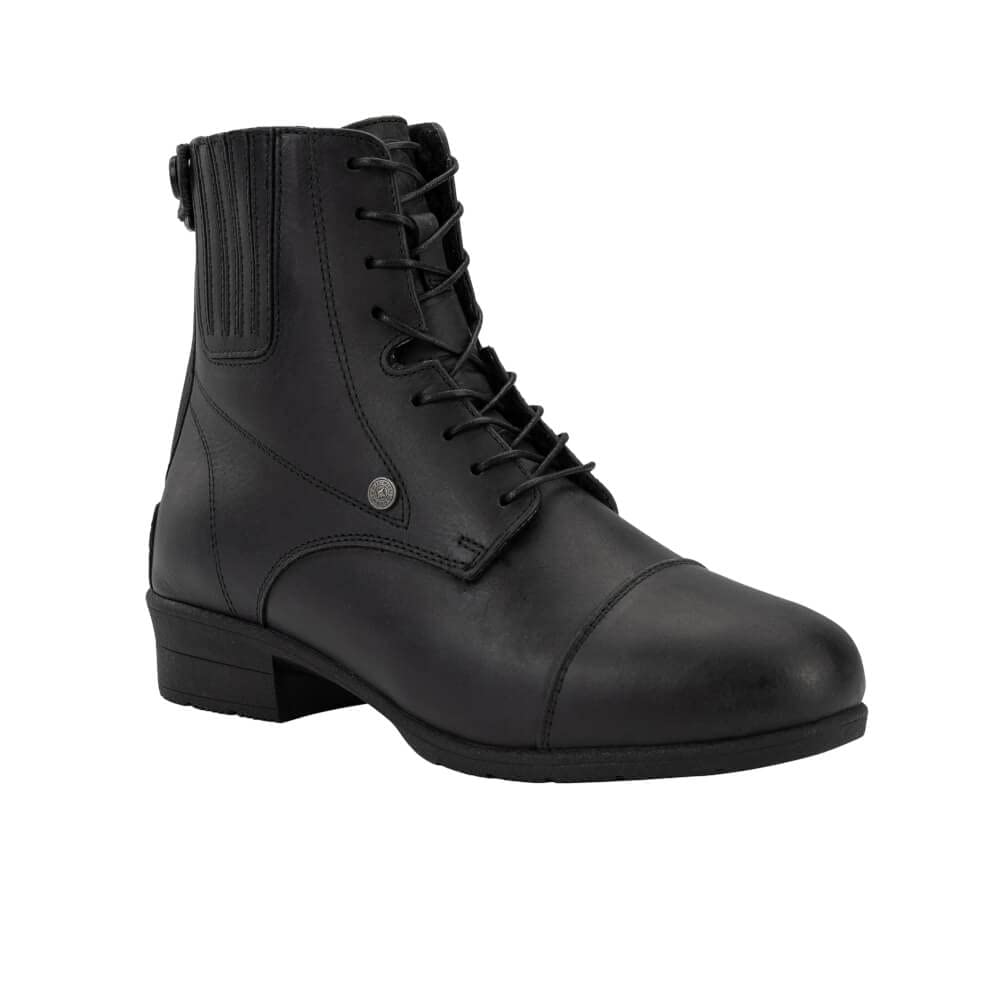 SUEDWIND© Reitstiefelette »ICELOCK BZ LACE ECO« Schnürschuh mit Reißverschluss | Robustes Leder | Tolle Passform | IceLock© Sohle für maximalen Grip | Gefüttert mit Teddyfell | Gr. 37-43 | Schwarz