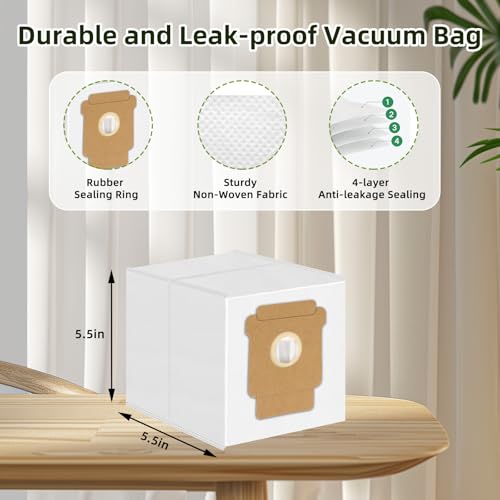 Sacs de rechange iRobot Roomba Max 705 Vac en microfibre haute densité durable - 3