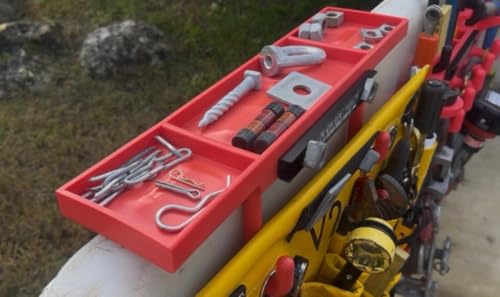 Flat Rack Tray for Utility & Lineman Buckets Glove-Friendly Work Tray with Raised Center for Small Parts Heavy-Duty Polymer Bucket Organizer