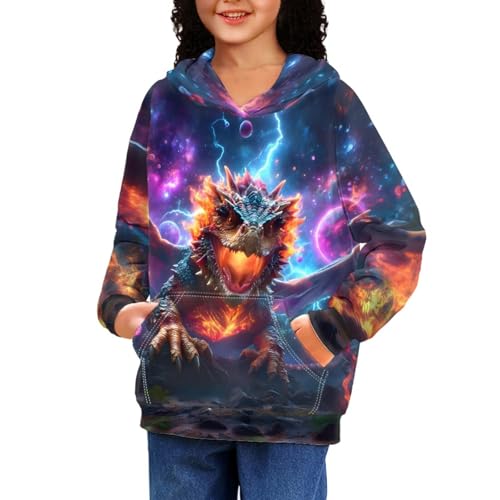 Image of GLUDEAR Teen Boys Girls Novelty Animal Galaxy Hoodies Sweatshirts Pullover