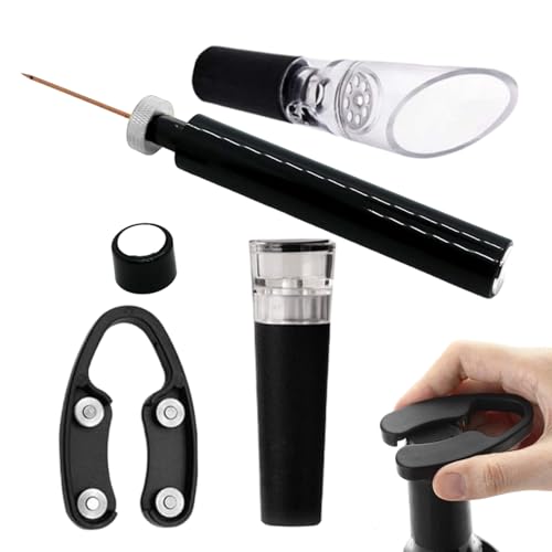 Abridor de vino con sacacorchos, 4 piezas de presión de aire, abridor de corcho de cocina, para el hogar, camarero, adultos, cerveza, fiesta de Navidad, Halloween, cocina