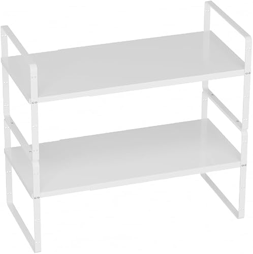 Miniatura 6 de Slideep Estante organizador de mostrador expandible, estantes apilables para gabinete, estante organizador de almacenamiento, soporte de armario,