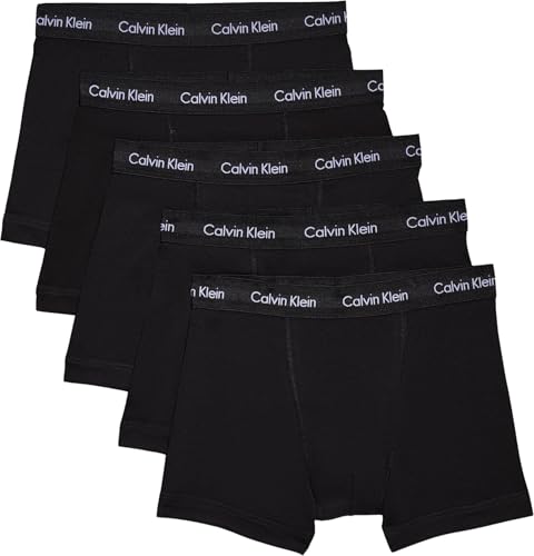 Calvin Klein Homme Boxer Lot De 5 Caleçon sous-Vêtement, Noir (Black W. Black WB), XL