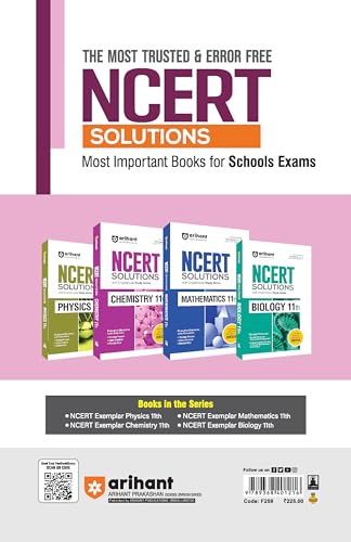 Image of Arihant NCERT Exemplar Physics 11th Rationalized Edition | Problems & Solutions with Exclusive Elements | Thinking Process, Concept Insight, Mistake Alert | For Exam 2025-26