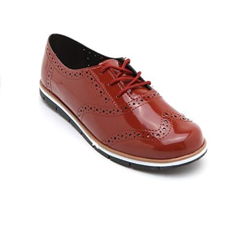 Sapato Oxford Moleca Verniz Telha 5613.518 Tamanho:35;Cor:Marrom