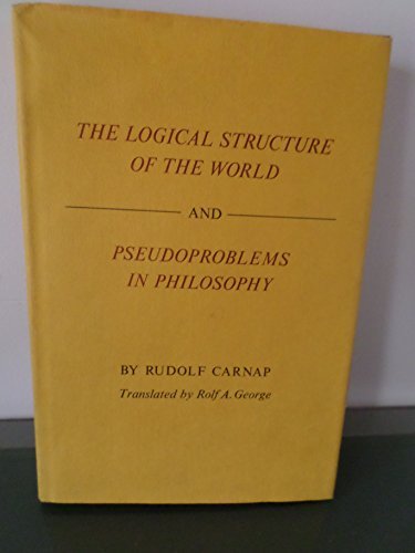 The Logical Structure of the World and Pseudopr... B002FKEROS Book Cover