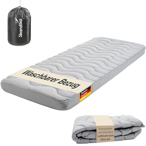 Skandika Funda para Easy 3D Premium Flex/Elite Air | Cubierta para colchoneta Aislante y colchón Hinchable, Transpirable, Lavable, con Cremallera (Elite Air Single | 200 x 75 x 16)