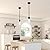 MELUCEE 2-Pack Pendant Light Black Adjustable Hanging Light Fixtures Ceiling with Clear Glass Shade, Set of Two Mini Pendant Lighting for Kitchen Island Hallway Porch Corridor