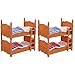 Veemoon Doll House Furniture Dollhouse Mini Double beds Dollhouse Miniature Furniture Miniatures Bunk Bed for Miniature Dollhouse