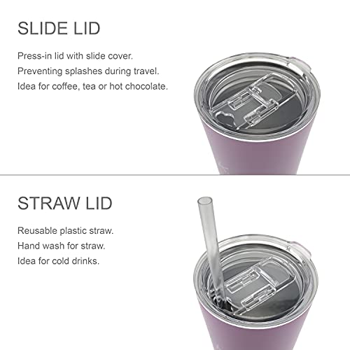 Image of Zak Designs Sanrio Hello Kitty Vacuum Insulated Stainless Steel Travel Tumbler with Splash-Proof Lid, Includes Reusable Plastic Straw and Fits in Car Cup Holders (18 /8 SS, 25 oz)