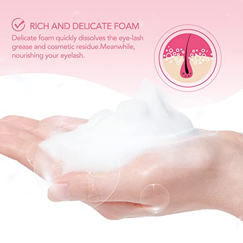 Eyelash Extension Cleanser Lash Shampoo Eyelash Extension Shampoo Lash Cleanser Eyelid Cleanser For Makeup Remover Eyelash Care, Paraben & Sulfate Free For Salon And Home Use (Cherry Blossoms 600Ml) #TOP3