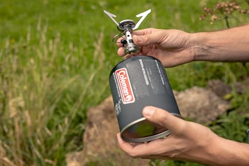 Coleman C500 Performance gas cartridge, valve cartridge with screw valve, suitable for camping stoves, camping grills or lamps, 440 g powerful butane or propane mixture, use up to freezing point