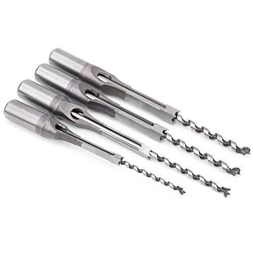 4 peças brocas de furo quadrado para trabalhar madeira 6 mm 8 mm 9,5 mm 10 mm conjunto de brocas de