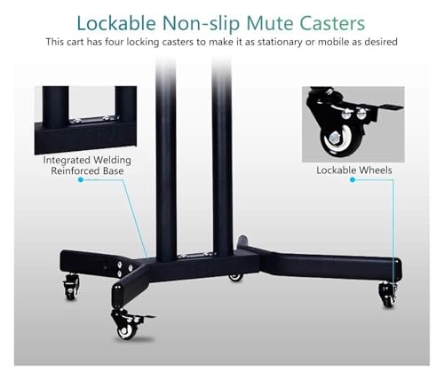 Soporte móvil para TV con ruedas para pantallas 32-65 pulg miniatura 6