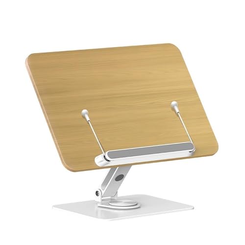 EKLMCFS Carbon Steel Book Stand Wood Reading Rack Lifting Lowering Holder