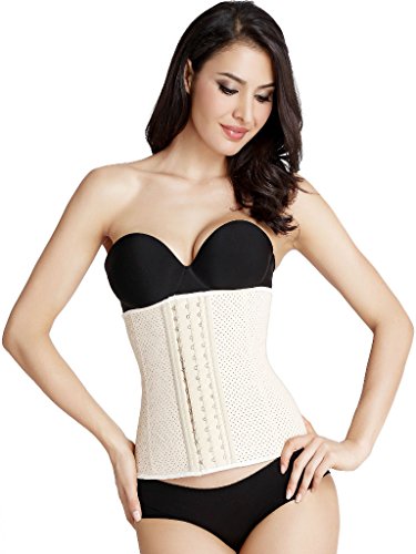 iSZEYU Womens Latex Waist Trainer Corset for Weight Loss Body Shaper