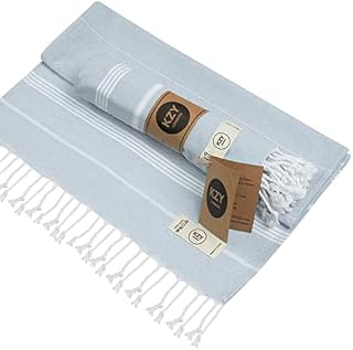 Original Turkish Hand Towel (Set of 2) for Kitchen and Bathroom -100% Cotton, 45 x 90 cm-Decorative Bathroom Peshtemal Towel for Hand, Face, Hair, Gym, Yoga, Dishcloth, Kitchen and Bath (Silver Grey)
