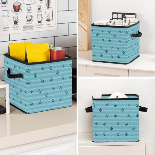 Boîte de rangement pliable avec poignées solides pour linge et jouets - 8