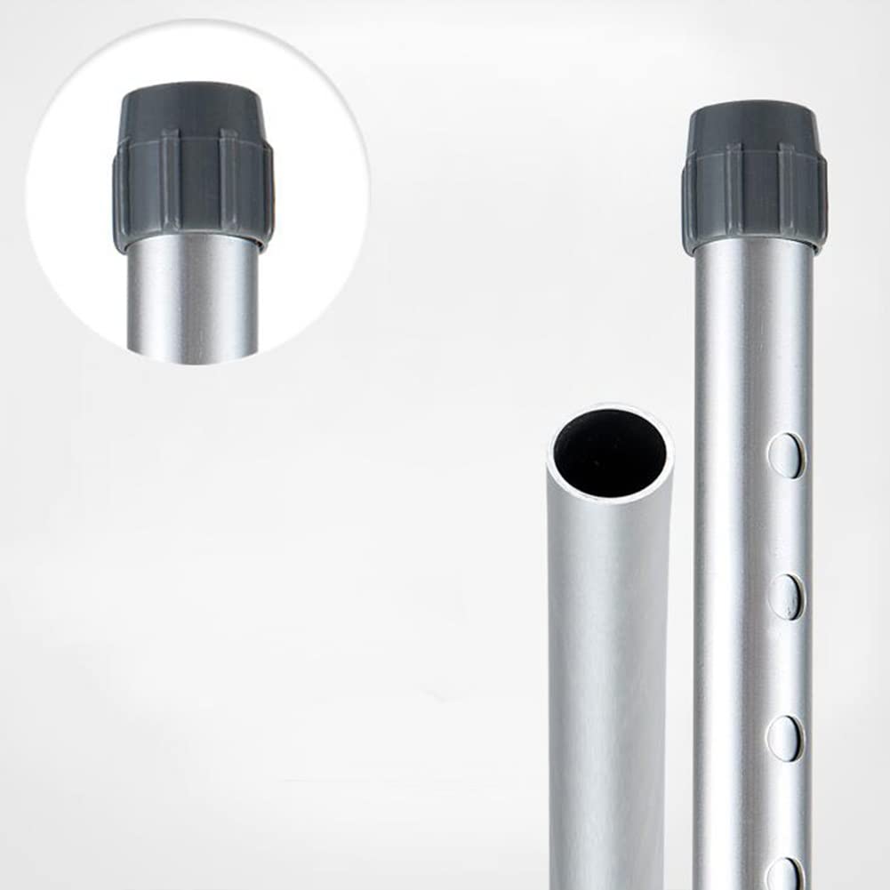 Stampelle per avambraccio (1 Paio),Stampelle per Braccio Regolabili,Stampelle in Alluminio Leggero,Punte in Gomma ergonomiche e Antiscivolo (Grigio)