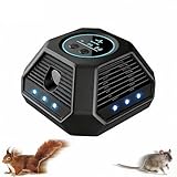 YOUKK 360° Ultraschall Maus und Ratten,Ultraschall mit LED,Effektiv Mäuse vertreiben mit Ultraschallwellen,für Nagetiere, Mäuse, Eichhörnchen, Spinnen.