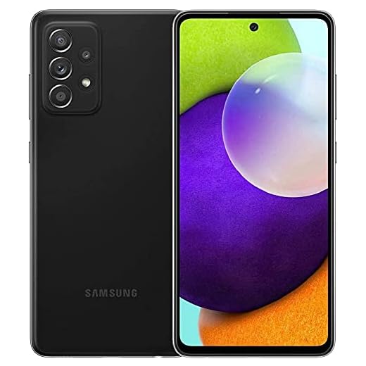 Samsung Galaxy A52 5G (128GB, 6GB) 6.5" Super AMOLED, 64MP Quad Camera, Voice Over LTE GSM Unlocked (T-Mobile, AT&T, Global) International Model A526W (Awesome Black)