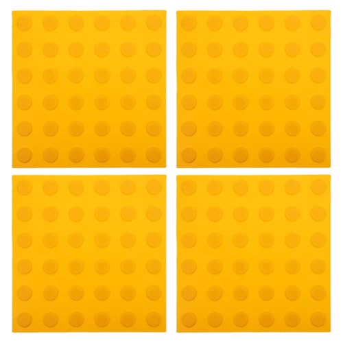 Marqueur tactile PVC haute visibilité avec relief antidérapant 4 pièces