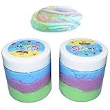 Fluffy Slime und, BESTZY DIY Slime Fruit Cloud Slime für Kinder, Plasticine Fun Stress Relief Toy aus weichem Ton, Utter Schleim Slime Set, Stressabbau-Spielzeug für Jungen, 100 ml