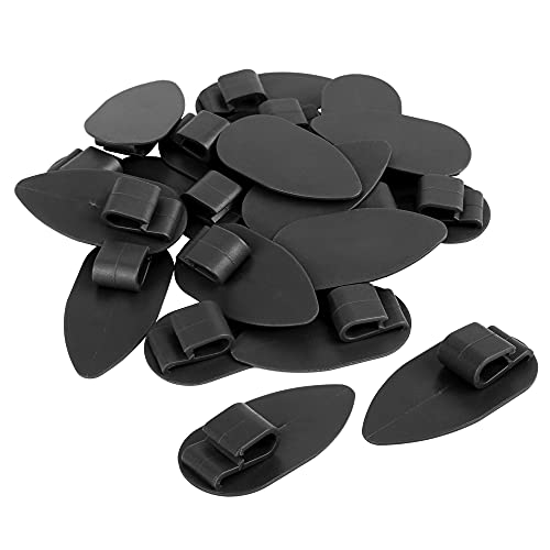 X AUTOHAUX Universal Car Floor Mat Clips Fixing Grips Anti Slip Buckle Black 20 pcs