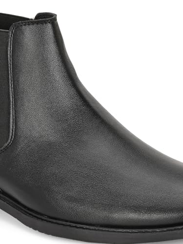Image of AFROJACK Men's Genuine Leather Chelsea Boots | Stylish & Comfortable Ankle Boots (rd9938)