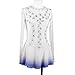 Nnnnydjy Ice Skating Costumes Girls' Figure Skating Competition Dress Art Gymnastics Leotards Roller Skating Activewear,White,7_10Years